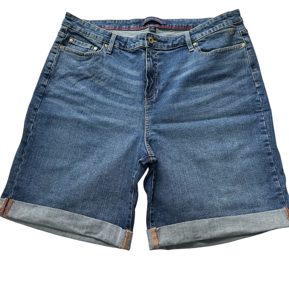 Tommy Hilfiger Denim Blue Jean Women's Shorts, 20W